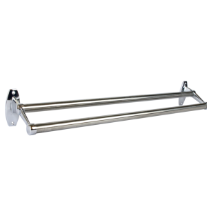 雙排白鐵毛巾架(短)60CM HO-9256