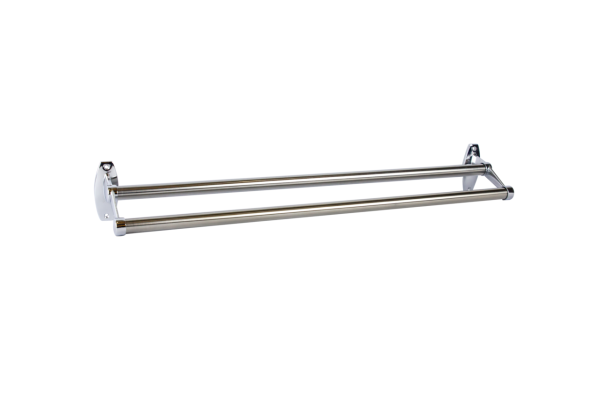 雙排白鐵毛巾架(長)90CM HO-9257